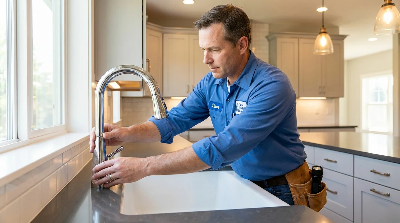 Kitchen faucet installation by Johns Plumbing LLC in Tillamook