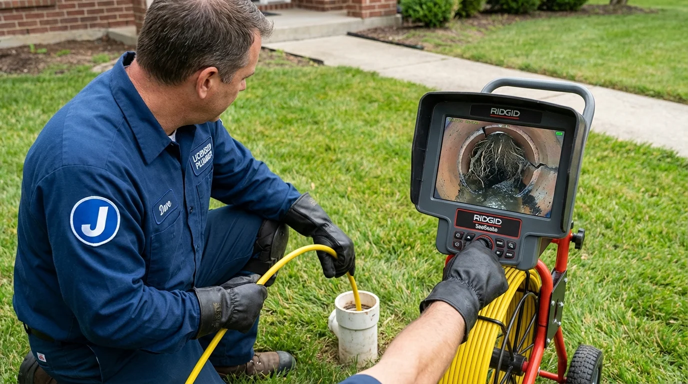 Sewer camera inspection being performed by Johns Plumbing LLC in Tillamook